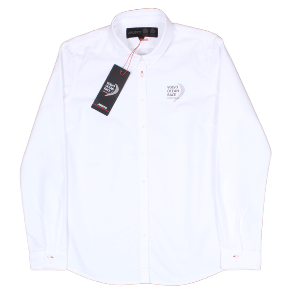 Front view of the Musto oxford shirt in White