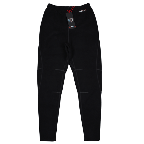 Front view of the Musto extreme thermal fleece trousers in Black