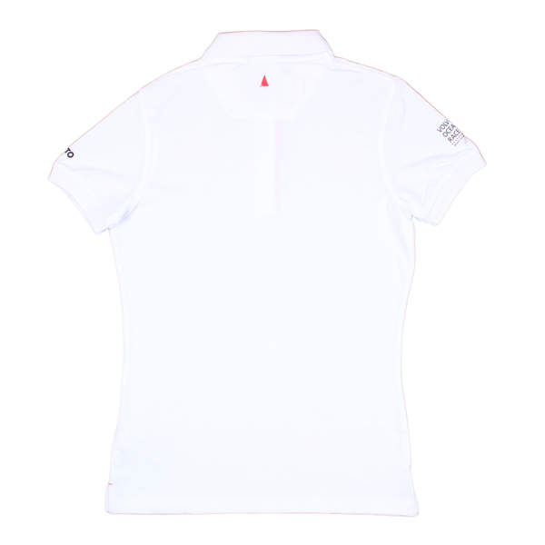 Rear view of the Musto Volvo Ocean Race Polo shirt in White