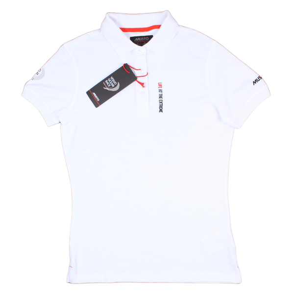 Front view of the Musto Lisbon polo shirt in White