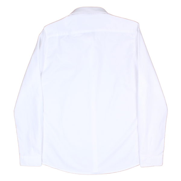 Rear view of the Musto oxford shirt in white